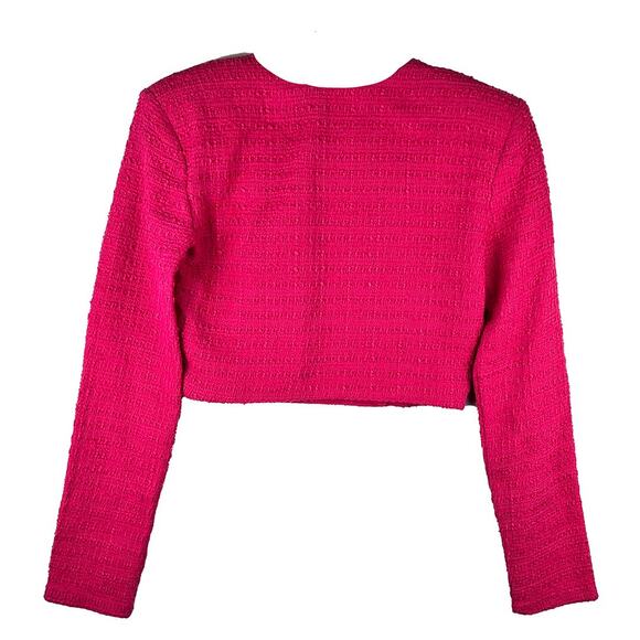 ZARA Tweed Structured Crop Blazer Size Small NWT - Picture 13 of 13